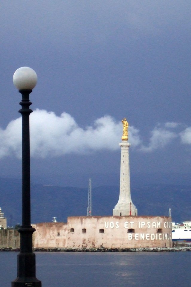 Madonna statue in the port of Messina